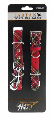 Tartan Republic Pet Fashion Tartan Scottish Royal Stewart Dog Lead Collar Set • £10.99