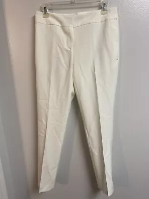 Le Suit Petite Women's Straight Leg Mid Rise Lined Suit Pants 2P Vanilla Ice • $39.11