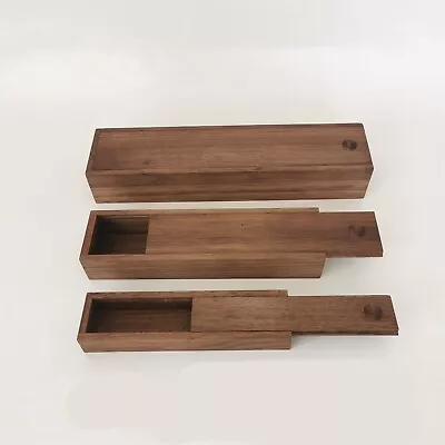 Walnut Sliding Cover Wooden Box Solid Wood Gift Box • £20.45