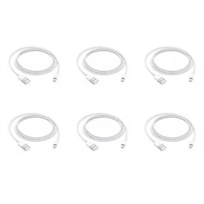 $44 • Buy 6x APPLE CABLE LIGHTNING TO USB REVERSIBLE CHARGE SYNC GENUINE 1M WHT MD818ZM/A
