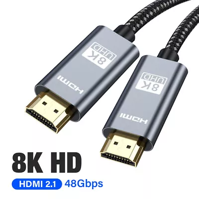 32 Bits 8K Gaming HDMI Cable For PS5 Xbox Nintendo Switch Roku TV Laptop Monitor • $11.99