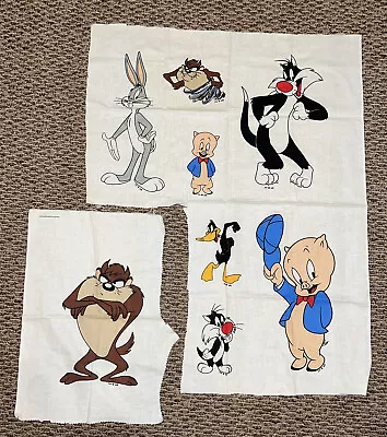 Warner Bros Looney Tunes Fabric Applique CRAFTS Bugs Bunny Tweety Taz Daffy • £19.62