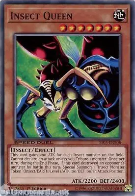 SS03-ENB08 Insect Queen 1st Edition Mint YuGiOh Card • £0.99