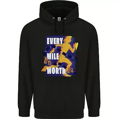 Running Every Mile Cross Country Marathon Runner Childrens Kids Hoodie • $40.22