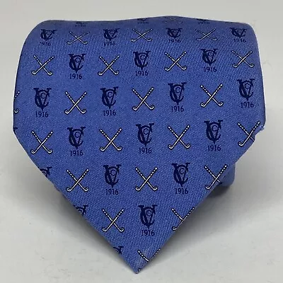 $24.99 • Buy VINEYARD VINES CUSTOM COLLECTION Silk Neck Tie VIRGINIA COUNTY GOLF CLUB Blue 44