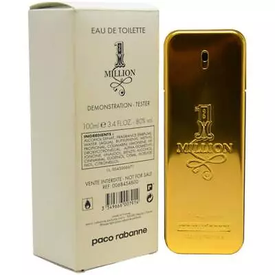 Paco Rabanne Men's 1 Million EDT 3.4 Oz (Tester) Fragrances 3349666007914 • $53.63