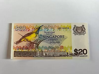 Singapore $20 Bird Series Note New Serial Number 636008 • $50