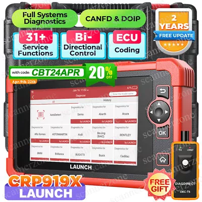 LAUNCH X431 CRP919X Car OBD2 Auto Diagnostic Scanner IMMO ECU Coding Scan Tool • $599