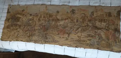 Antique Tapestry Moroccan Street Scene • $200