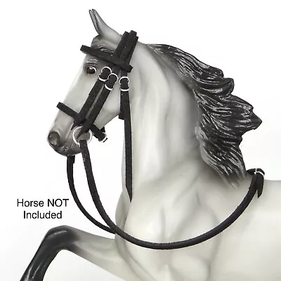 £6.25 • Buy Handmade Breyer Classic 1:12 Black Realistic English Bridle Model Horse Tack