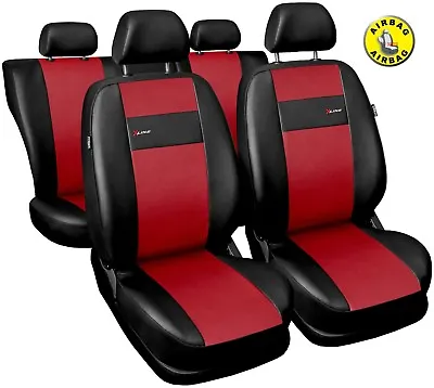 Car Seat Covers Fit Daewoo Matiz Black/red  Leatherette Full Set • $74.69