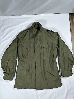 Vintage Cold Weather Field Coat Jacket M-65 OG 107 Small Regular 1980 EUC • $109.99