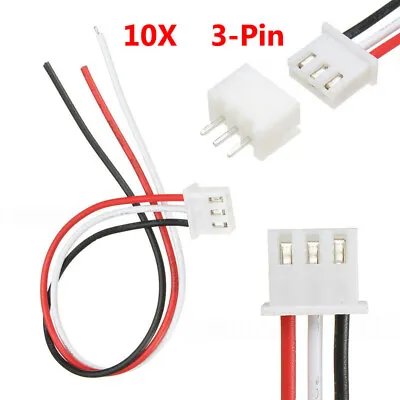 10X 3-Pin 150mm Mini Micro JST XH2.54mm Socket Connector Plug With Wire Cable TU • £3.06