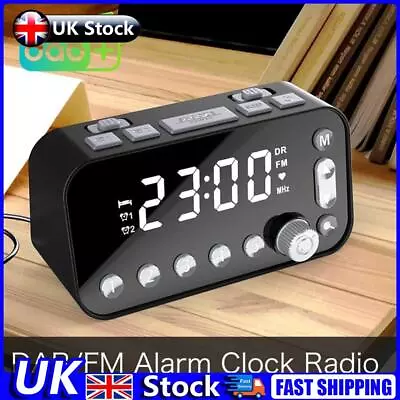 A1 Digital Desktop Alarm Clock Dual USB Charging Port DAB FM Radio With Antenna  • £20.29