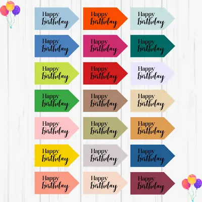 21 Happy Birthday Card Making Sentiments Embellishments Craft Toppers Mix Colour • £4.10