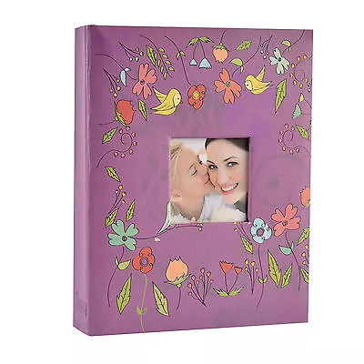  6x4  200 Photos Large Slip In Photo Album With Front Window - Purple  • £7.99