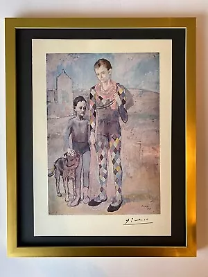 $119 • Buy PABLO PICASSO+ ORIGINAL 1954 + SIGNED + HAND TIPPED COLOR PLATE Saltimbanques !