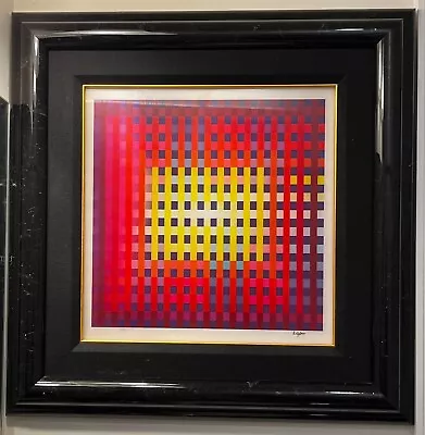 $4444 • Buy Yaacov Agam -  Voices Of Color  Vintage Agamograph, Hand-signed & Numbered 36/99