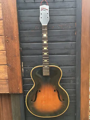 $550 • Buy Silvertone Archtop Guitar Vintage 1930's  Carved Top   Project Guitar