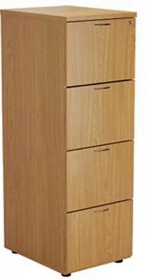 Jemini 4 Drawer Filing Cabinet 464x600x1365mm Nova Oak KF79857 • £380.96