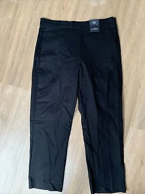 M&S Collection Black Slim Cropped Trousers Size 12 L - BNWT £19.50 New • £8.99