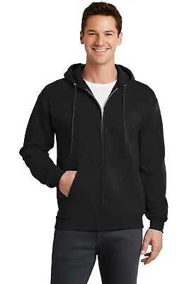 Mens Zip Up Hoodie Zippered Hooded Sweatshirt Solids Heathers Neon PC78ZH S-4XL • $29.80