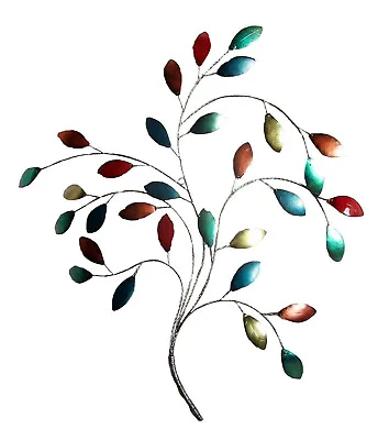 Metal Wall Art - Wall Sculpture Autumn Tree Branch 87 Cm High Metallic Paint New • £41.97