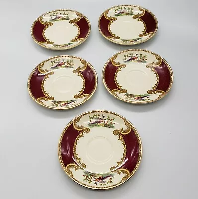 Set Of 5 Myott Chelsea Bird Staffordshire England Replacement Saucers • $23.96