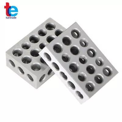 1 Pair Matched 1-2-3 Blocks 23 Holes .0002  Machinist 123 Jig Ultra Precision US • $18.62