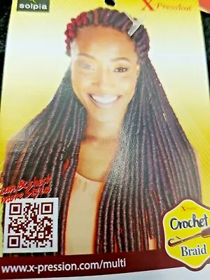 $11.80 • Buy  Faux Lock  Crochet Braid  55  Synthetic Hair Extensions X-PRESSION 85g  #1