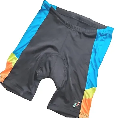 $22.99 • Buy Rj Cycle Wear Men L Padded Stretch Fitted Compression Bike Shorts