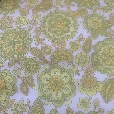 Vintage COSMORAMA Wallpaper Retro Orange/ Green Floral 2111 D (1013) 60s 70s • £14.99