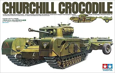 TAMIYA 1/35 Military No.100 BRITISH CHURCHILL CROCODILE Tank Kit 35100 JAPAN81 • $51.54