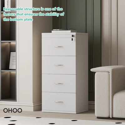 4 Drawer Filing Cabinet Storage Drawers Wood Study Office School File Cupboard • $365.99