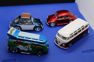 Die Cast VW Bus & Beetle Lot-Hot Wheels Looney Tunes-Jada '59 Bug & Jada '62 BUS • $35.25