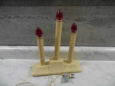 🎄Vintage Christmas Window Electric Plastic Wax Drip Candle Stick Lights 3 Light • $8.99