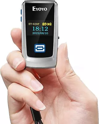 Eyoyo Mini Bluetooth QR Code Scanner 1D 2D With LCD Display Book Barcode Scanner • $69.19