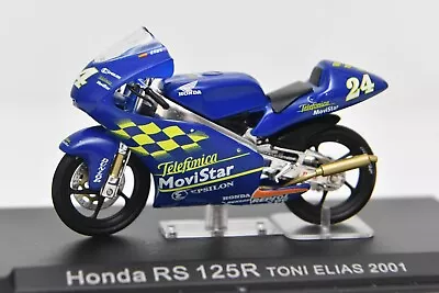 IXO Deagostini 1:24 Honda RS 125R Toni Elias 2001 Model Motorbike Motorcycle • £9.99