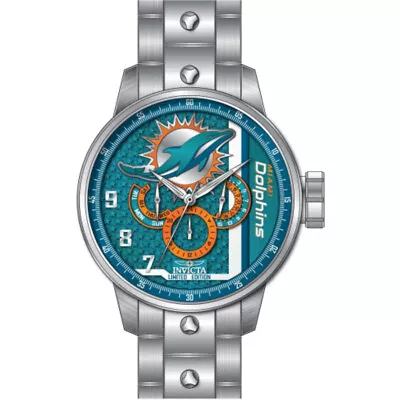 Invicta NFL Miami Dolphins GMT Quartz Men's Watch 45129 • $125.39
