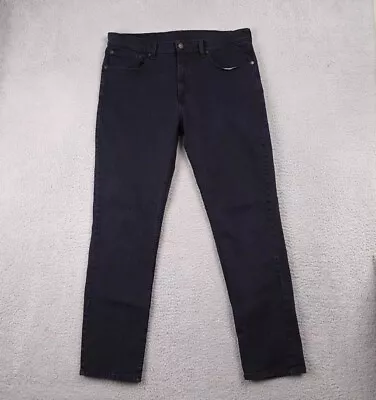 Levis 511 Jeans Mens 36x32 Black Slim Stretch Dark Wash Denim Pants Act (35x31) • $19.48