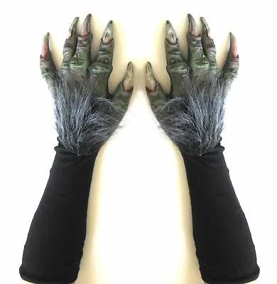 Troll Witch Monster Green Claws Hands Scary Adult Halloween Costume Gloves • $32.95