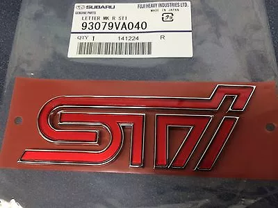 $32.99 • Buy NEW Genuine OEM Subaru Rear Badge STi 2015-2018 Impreza WRX STi 93079VA040 NEW