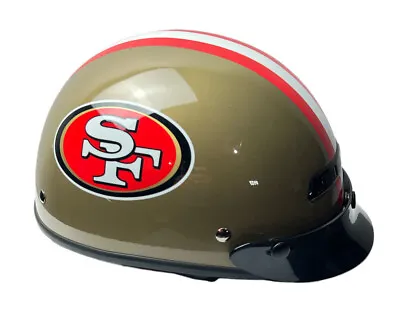 $39.99 • Buy BBH San Francisco 49ers Motorcycle Skull Cap DOT Approved Helmet Size Small