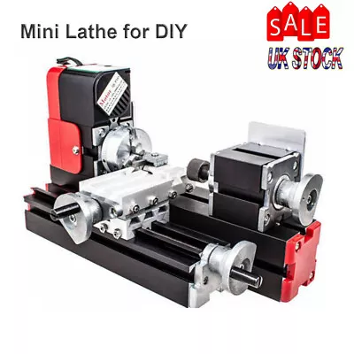 Mini Lathe Machine Miniature Wood Metal DIY Lathe Woodworking Turning 20000RPM • £170.13