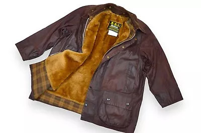 Men's Barbour Beaufort Jacket Vintage Wax Brown A190 England Size C46/117cm • $170