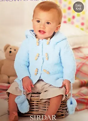 £1.59 • Buy Knitting Pattern*Baby/Toddler/Childs Hooded Duffle Coat & Mittens**Birth-7 Years
