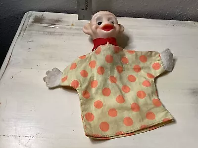 Vintage Monkey Hand Puppet With Plastic Head Kids Toy Collectors Item • $12.74