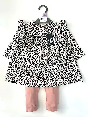 £8.95 • Buy Myleene Klass Baby Girls Outfit MY K Leggings Top Set Pink Animal Leopard Print