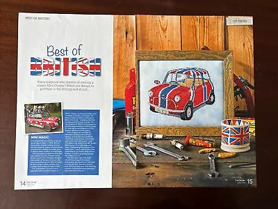 Mini Cooper Car / Union Jack Cross Stitch Chart **from A Magazine** • £1.60