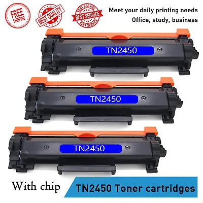 3x Toner Cartridges TN-2450 For Brother HL-L2350DW HL-L2375DW HL-L2395DW Printer • $69.89